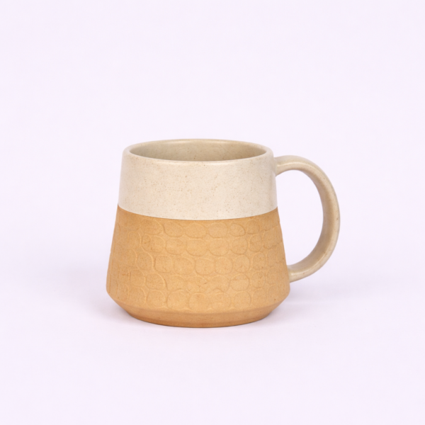 handcrafted, ceramic, sustainable, ethical, Cup with stamping