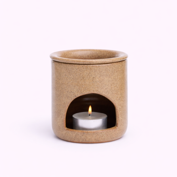 ceramic, sustainable, handcrafted, Cylinder Aroma Pot With Cover