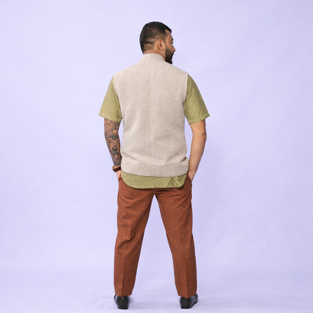Allo Waist Coat With Rayon Shirt And Cotton Pant - Image 3