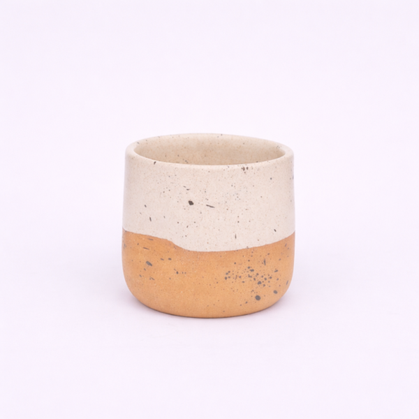 handcrafted, ceramic, sustainable, ethical, Pinched Asian Cup (sprinkled)