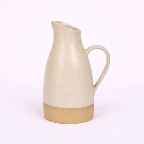 ceramic vase, sustainable, handcrafted, home decor, Handled Bottom Unglazed Ceramic Vase
