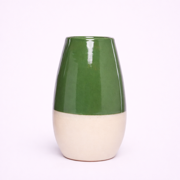 ceramic vase, sustainable, handcrafted, home decor, Two Colour Tone Cylinder Ceramic Vase