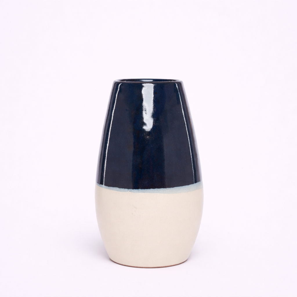 Two Colour Tone Cylinder Vase - Image 2