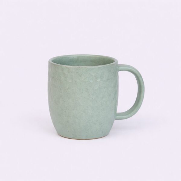 handcrafted, ceramic, sustainable, ethical, half stamping mug