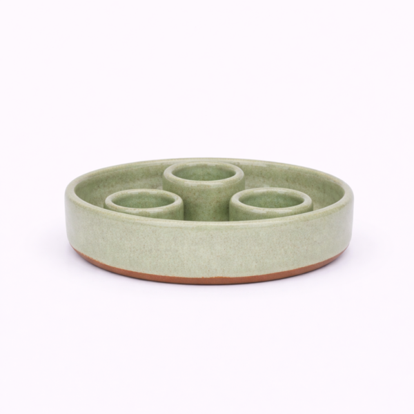 ceramic, handcrafted, sustainable, Three Taper Candle Holder