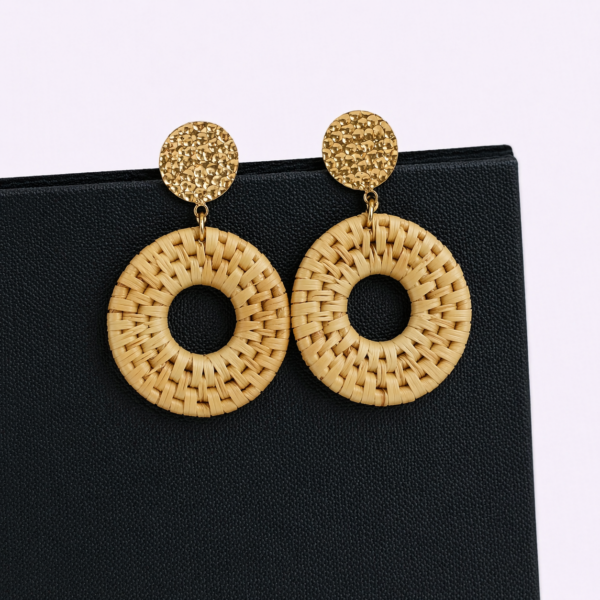 handcrafted, sustainable, eco friendly, earring, jewellery, Sun & Moon Brass Earring