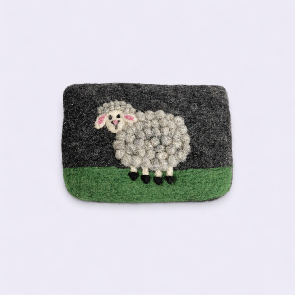 felt, handcrafted, sustainable, purse, eco friendly, sheep purse