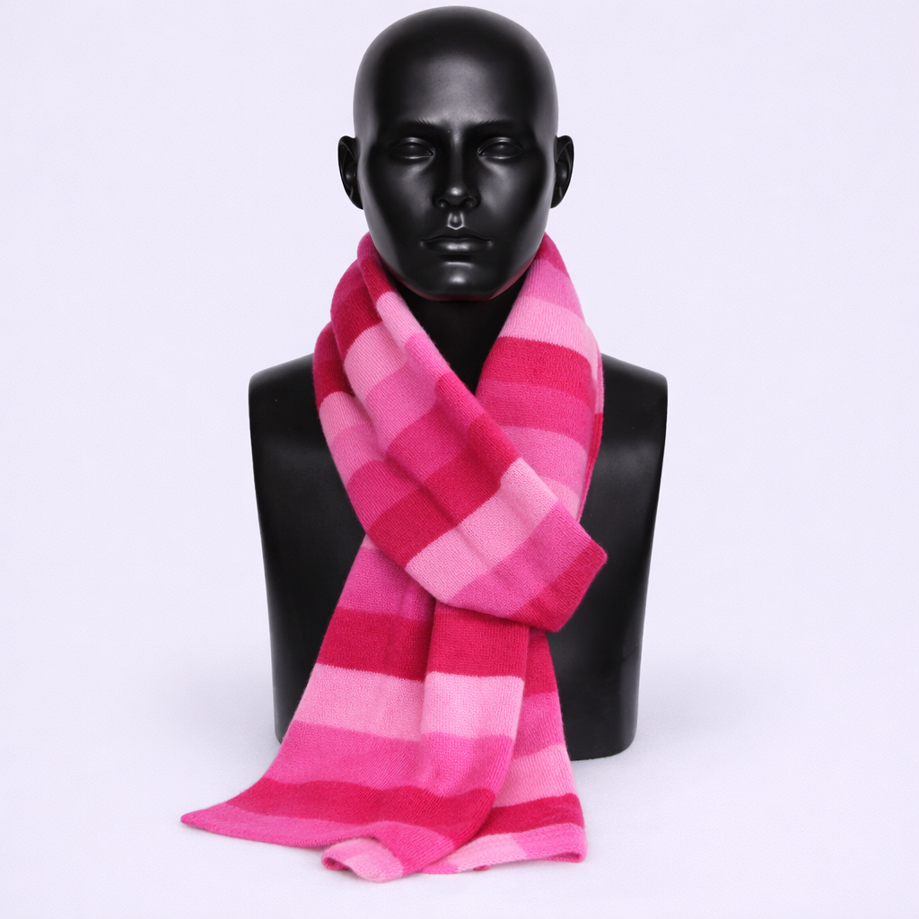 100% Cashmere Stripe Muffler