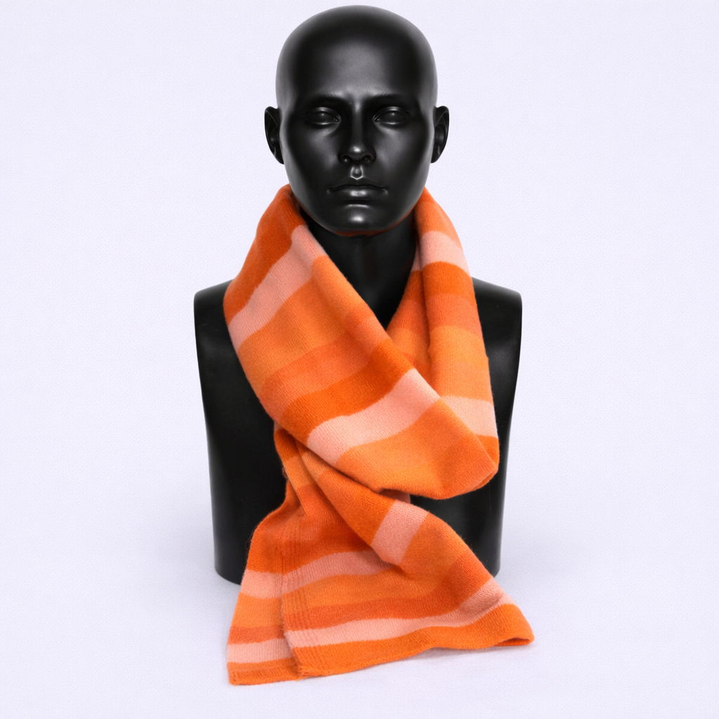 100% Cashmere Stripe Muffler - Image 3
