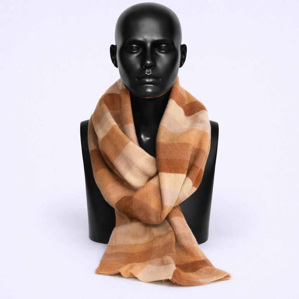 100% Cashmere Stripe Muffler - Image 2