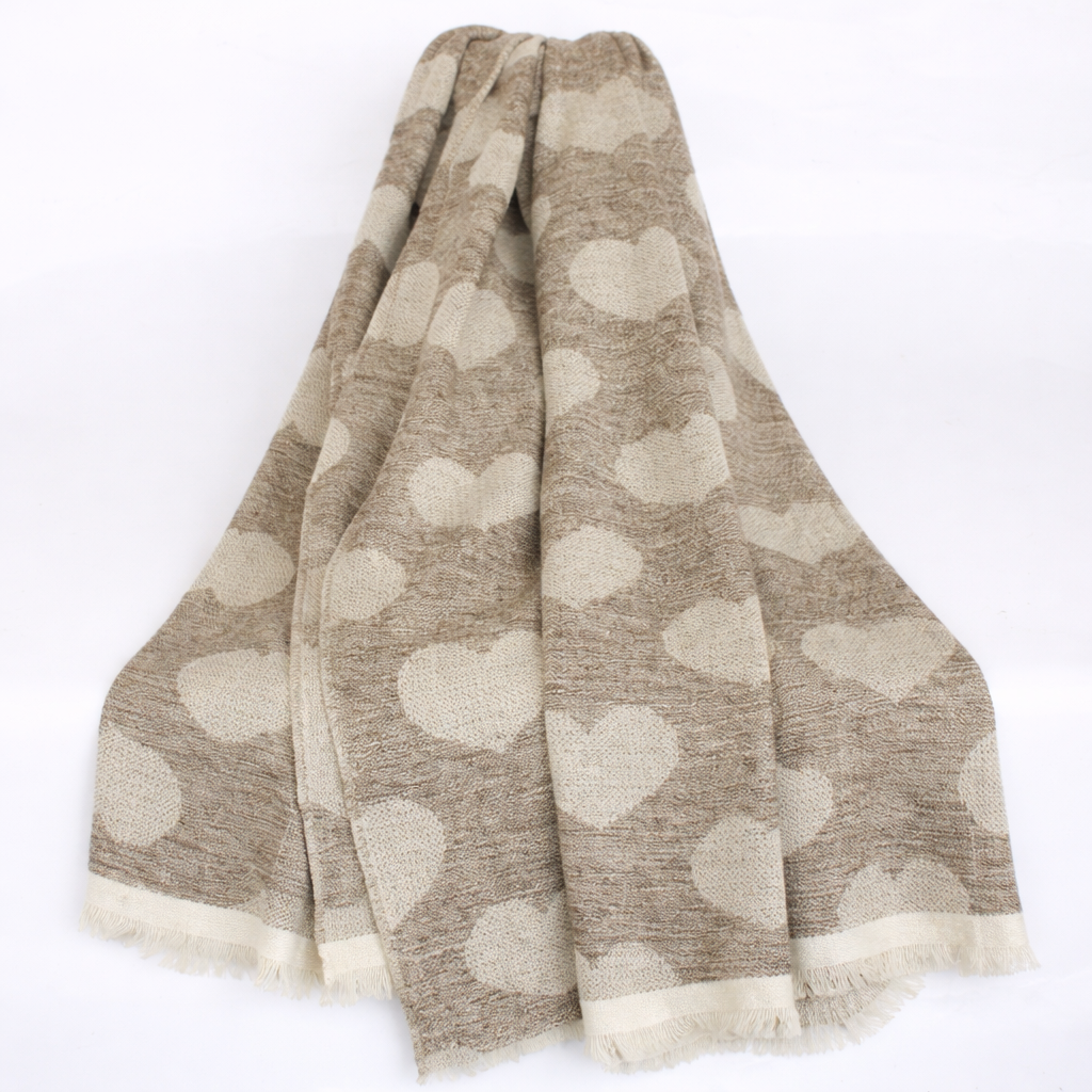 100% Wool Jacquard Shawl - Image 2
