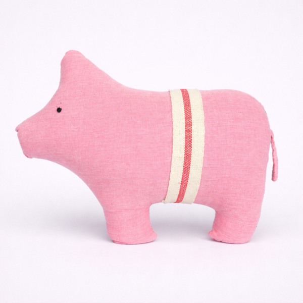 soft toys, handcrafted, sustainable, Cotton Pig Pillow
