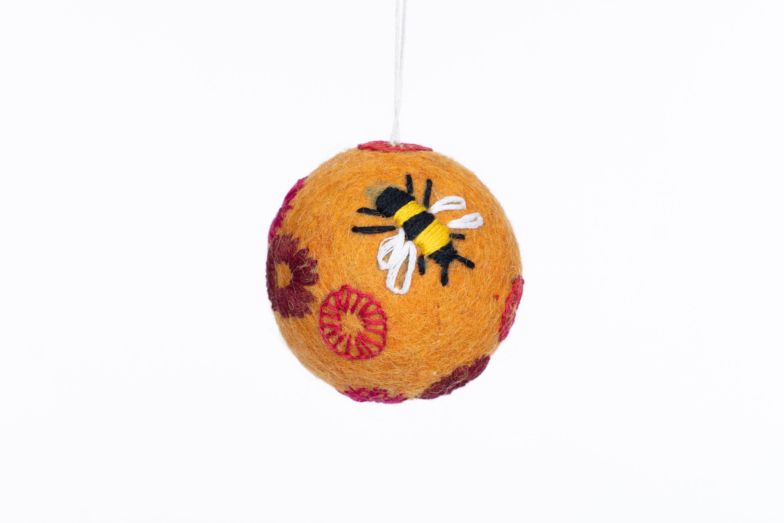sustainable, ethical, handcrafted, eco friendly, home decor, christmas , sustainable, ethical, handcrafted, eco friendly, home decor, christmas , Felt Bee Bauble