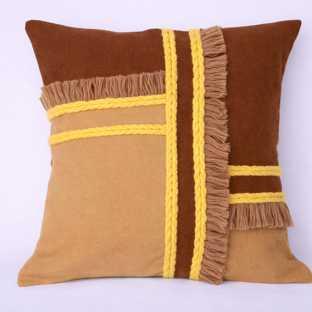 Shyama Cotton Wool Mix Cushion Cover