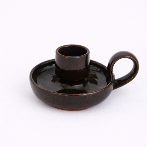 Ceramic, handcrafted, sustainable, Handled Candle Stand