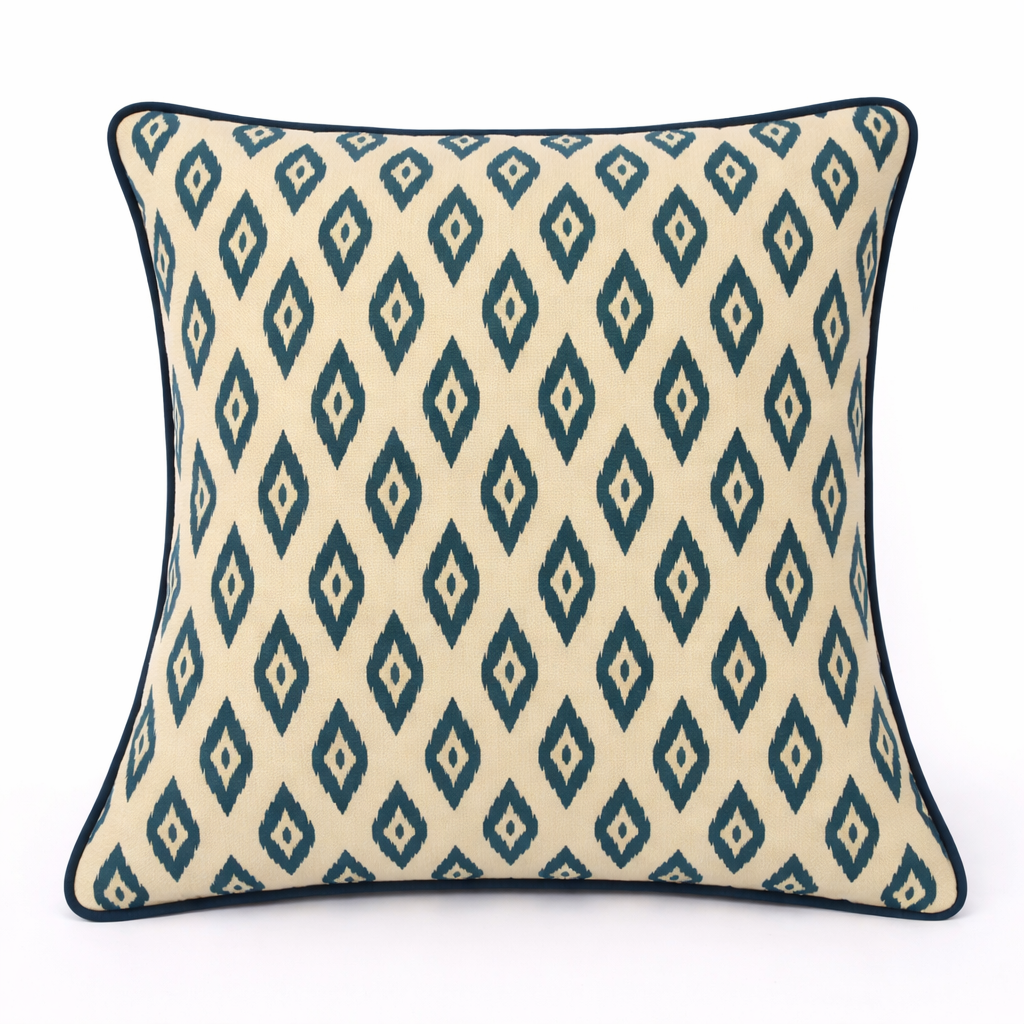 Dhaka Print Bed Cushion Cover