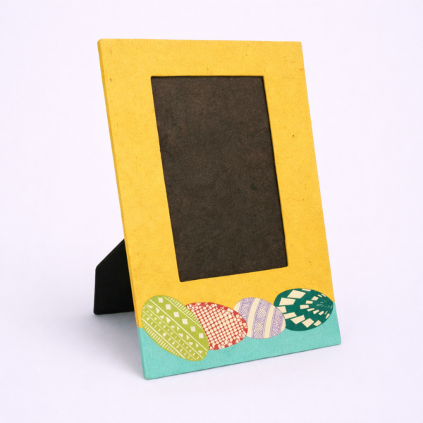 handmade, lokta paper, eco friendly, sustainable, Easter Egg Design Photo Frame