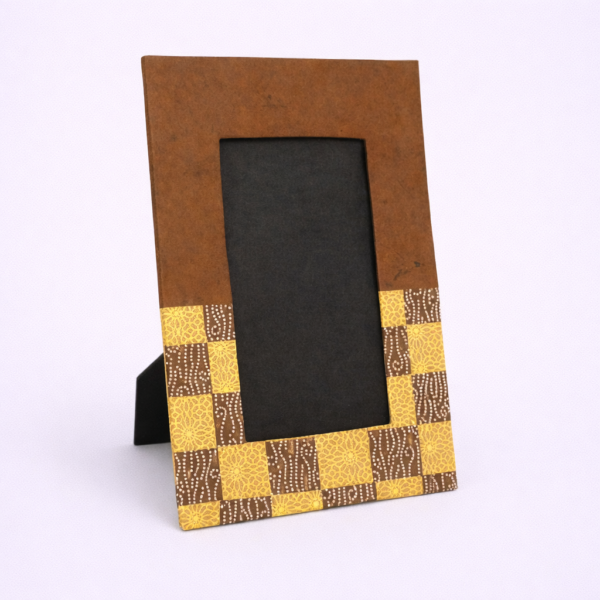 handmade, lokta paper, eco friendly, sustainable, Weave Pattern Photo Frame