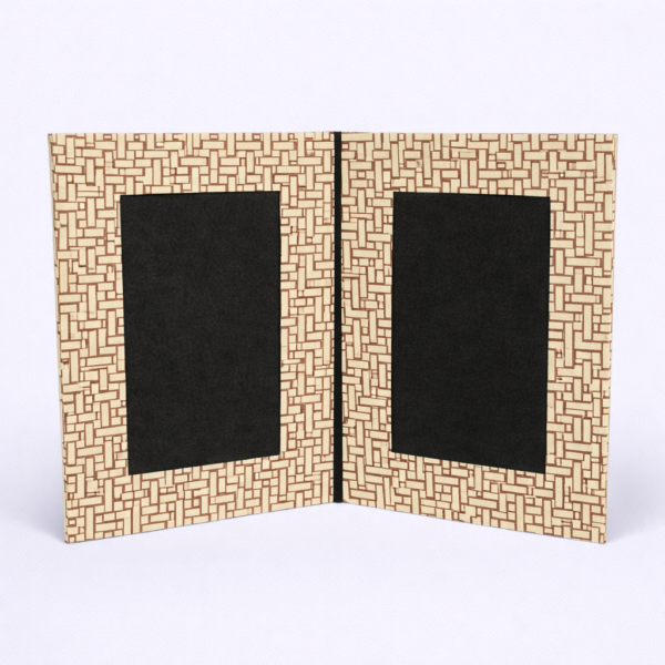 handmade, lokta paper, eco friendly, sustainable, Dhukuti Printed Double Photo Frame