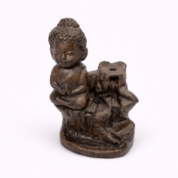 Ceramic, handcrafted, sustainable, buddha backflow incense holder