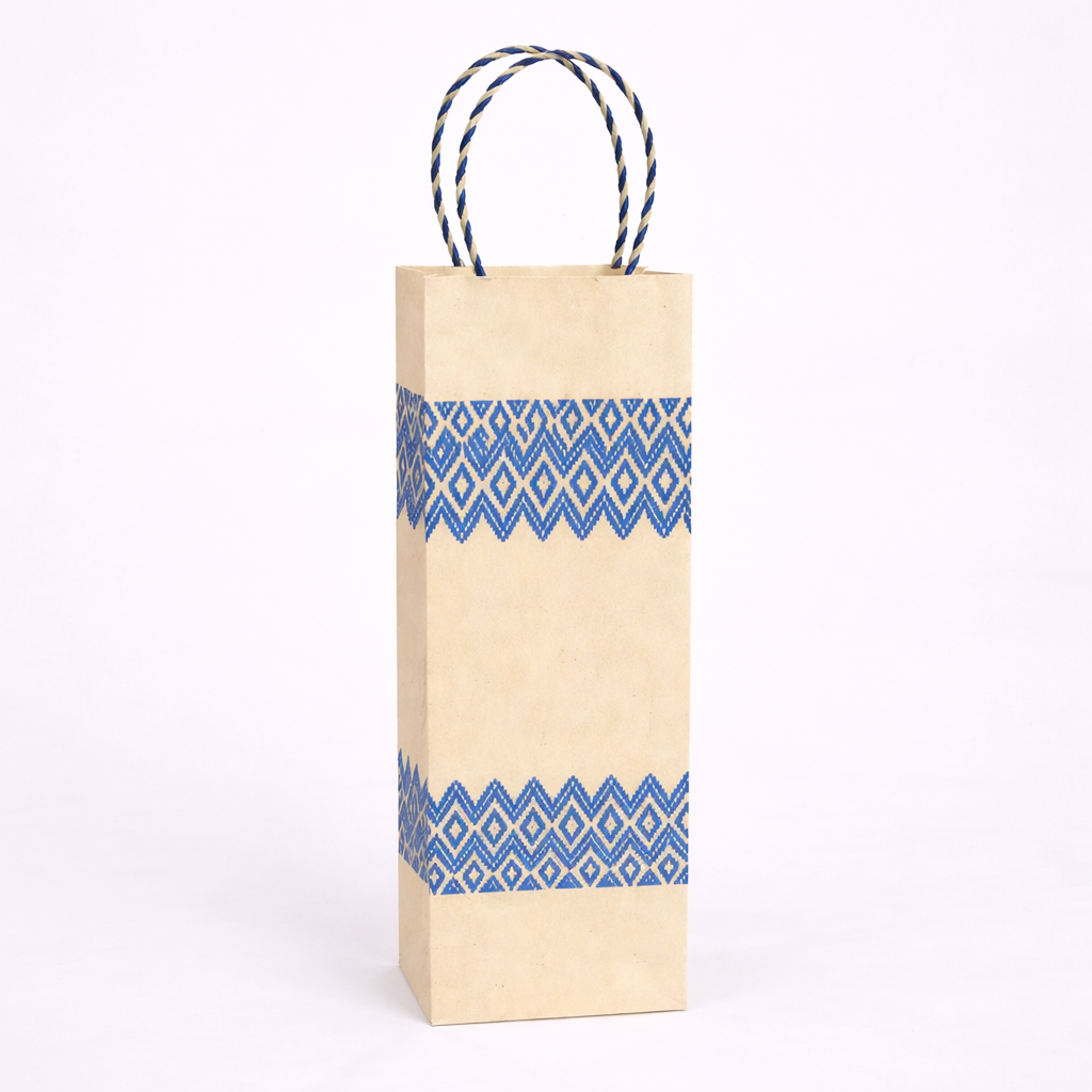 Dhaka Boarder Printed Wine Bag
