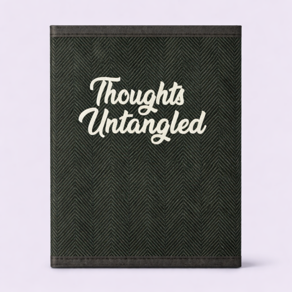 handmade, lokta paper, Dark Green Thoughts Notebook