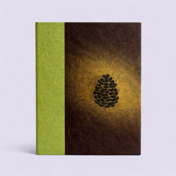 Pinecone Design Notebook, notebook, sustainable, eco friendly, stationery, handcrafted