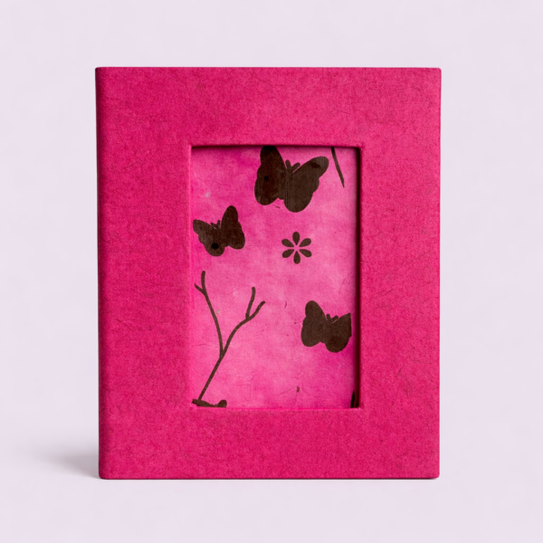 Pink Butterfly Notebook, notebook, sustainable, eco friendly, stationery, handcrafted