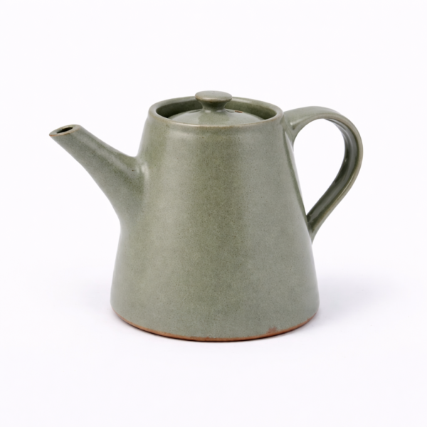 ceramic, ethical, handmade, Olive Minimal Teapot