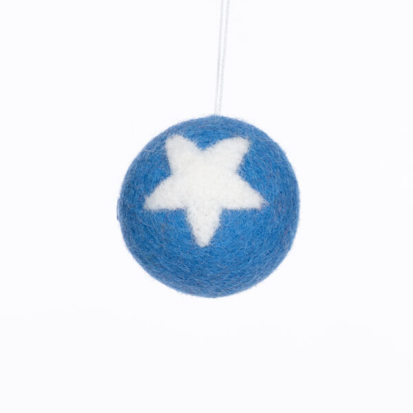 sustainable, ethical, handcrafted, eco friendly, home decor, christmas , sustainable, ethical, handcrafted, eco friendly, home decor, christmas , Felt Star Bauble
