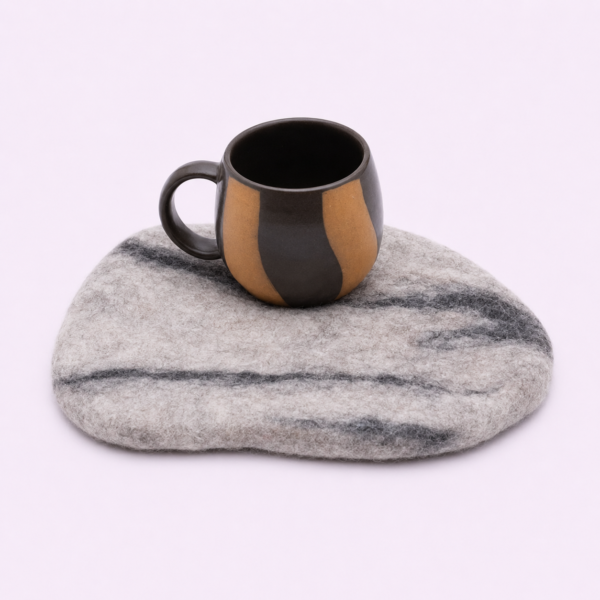 sustainable, ethical, handcrafted, table decor, eco friendly, kitchen decor, home decor, Pebble Stone Hot Pad