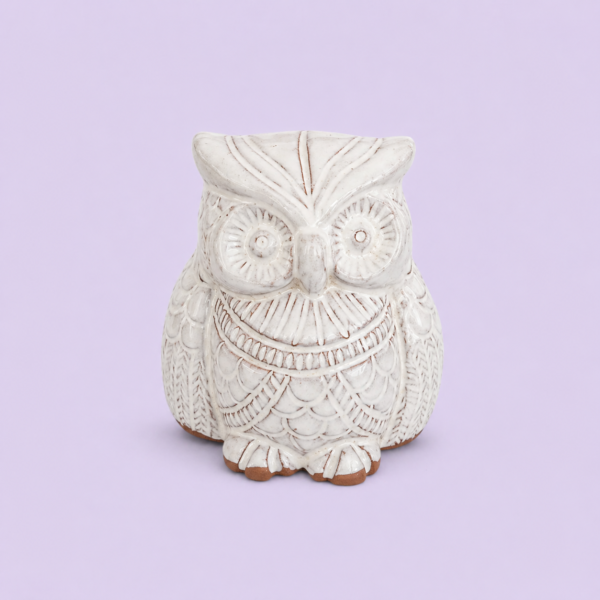 White Owl, sustainable, handcrafted, handmade, eco friendly, home decor, ceramic, gifting, decorative