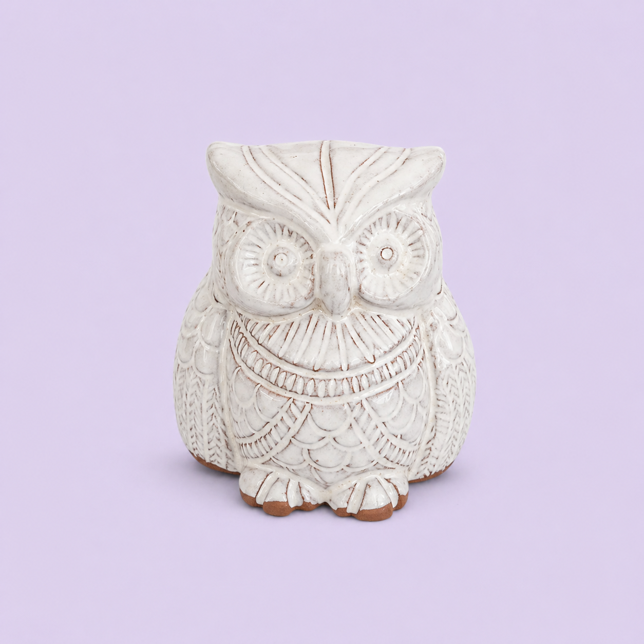 White Owl, sustainable, handcrafted, handmade, eco friendly, home decor, ceramic, gifting, decorative