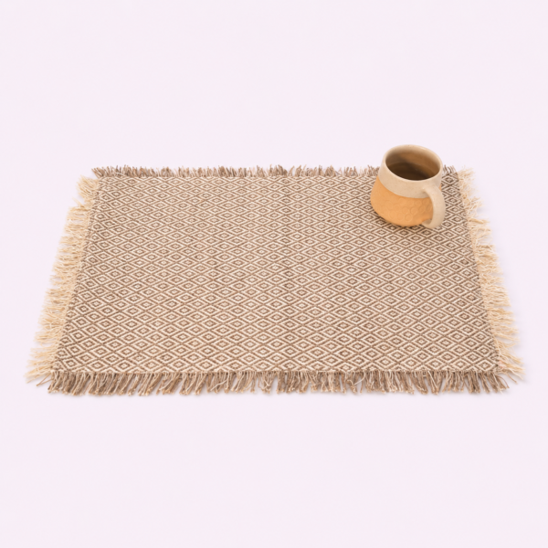 Diamond Pattern Allo (Nettle) Placemat, placemat, handcrafted, sustainable, table decor, eco friendly, ethical