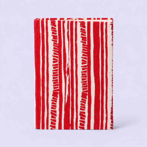 Bamboo Stripe Stock Fabric Notebook, notebook, sustainable, eco friendly, stationery, handcrafted, stock fabric