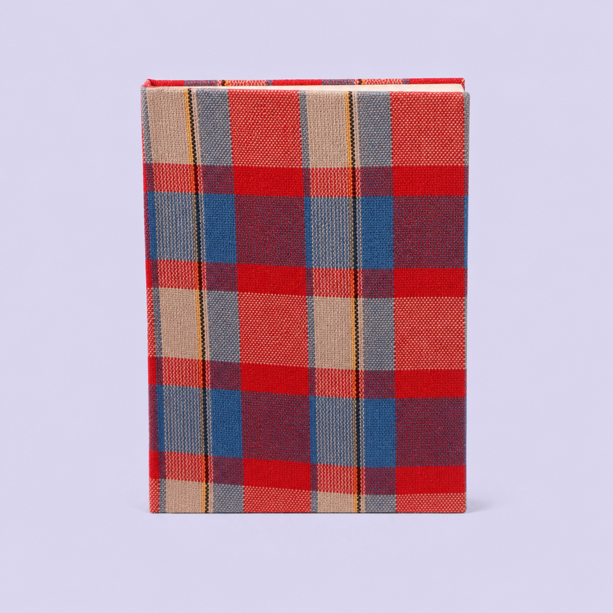 Bold Plaid Stock Fabric Notebook, notebook, sustainable, eco friendly, stationery, handcrafted, stock fabric