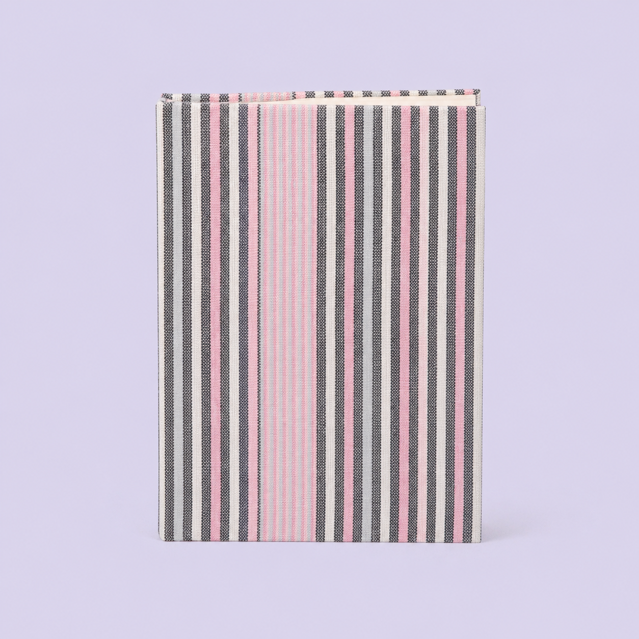 Multi Stripe Stock Fabric Notebook, notebook, sustainable, eco friendly, stationery, handcrafted, stock fabric