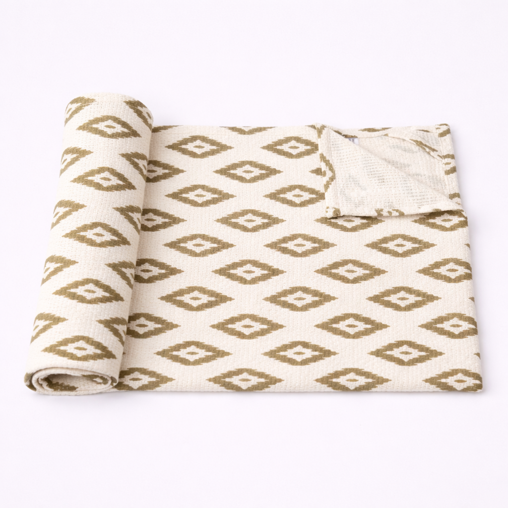 Textured Fabric With Dhaka Pattern Printed Tea Towel